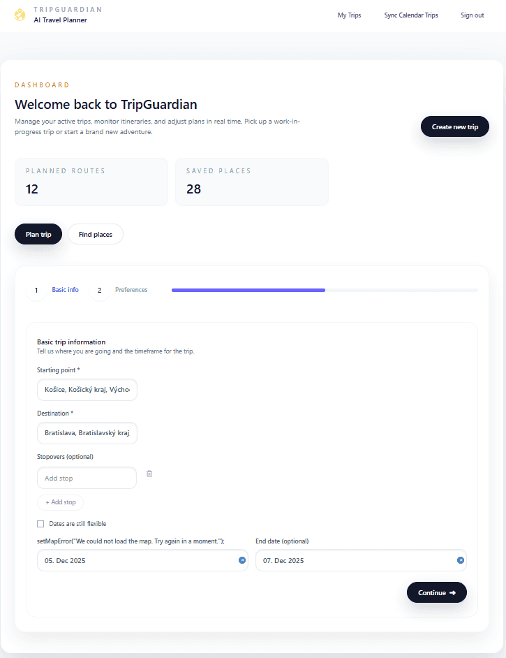 TripGuardian | Hackathon 2025 (megabrAIns) main image